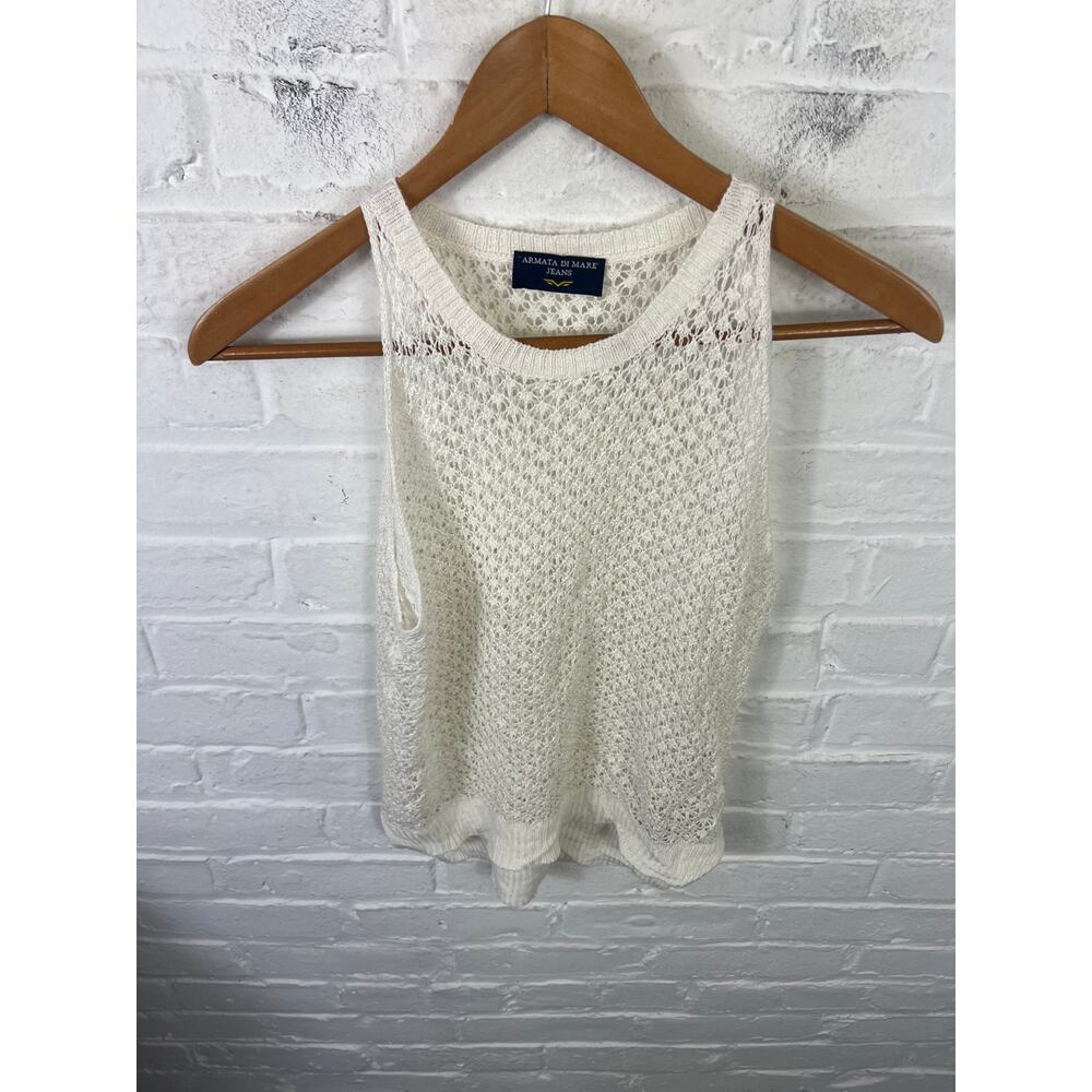 White Crochet Tank Top